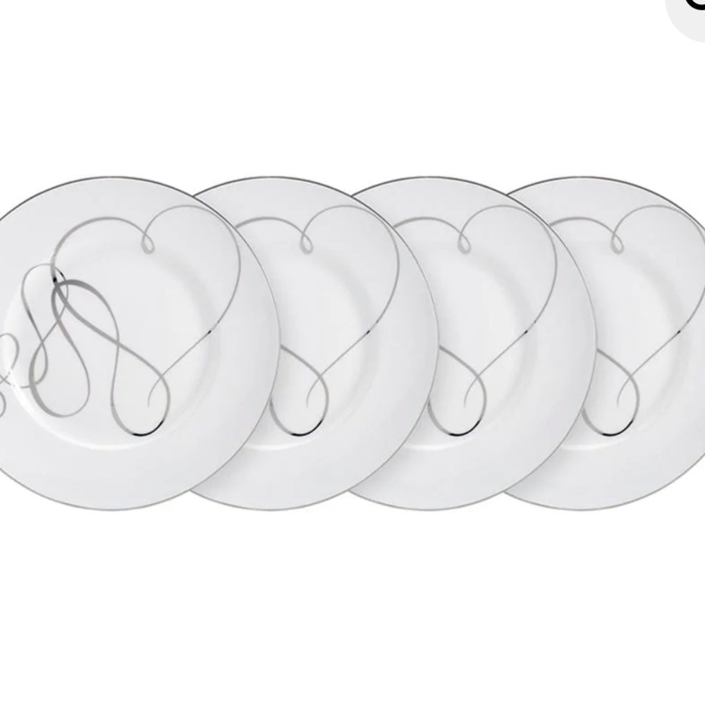 MIKASA LOVE STORY SET OF 4 SALAD PLATES